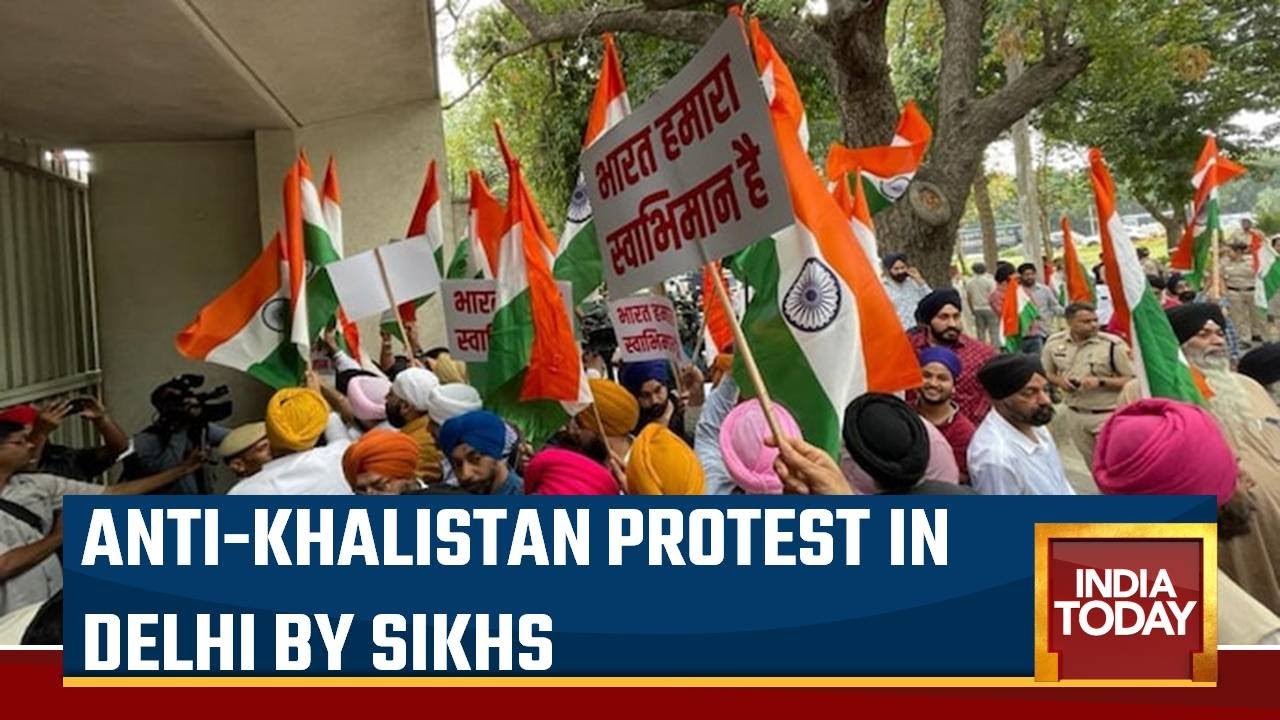 Sikhs Protest In Delhi Against Pro-Khalistani Pulling Down Tricolour At Indian High Commission In UK