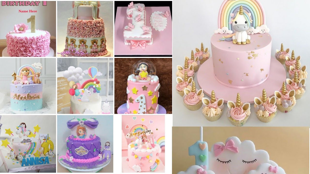 first birthday cake design ideas for baby girl | cake decoration ideas part 2