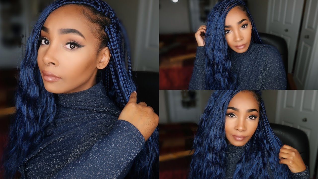 Zury Queendom Midnight Blue Crochet Box Braids| Queen Curly 22