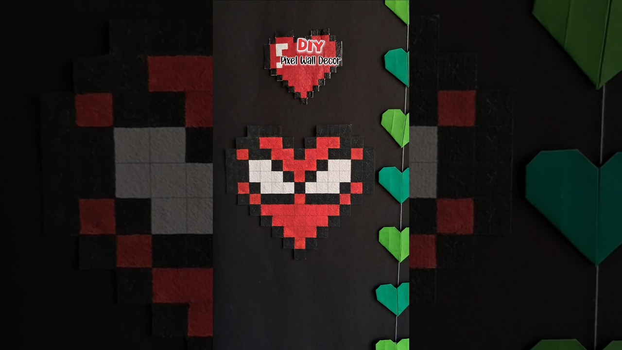 DIY Pixel Heart Wall Decor❤️|