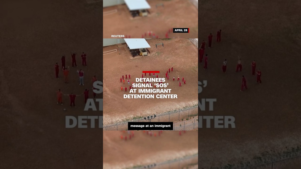 Detainees signal 'SOS' at immigrant detention center