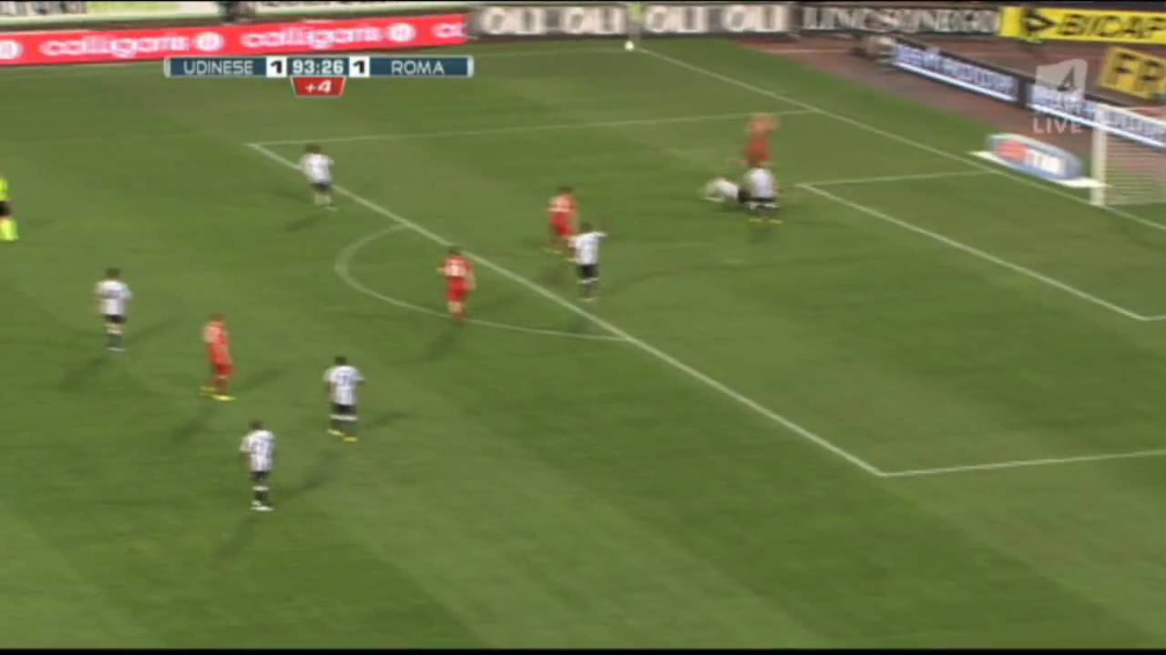 2010-2011 Udinese - AS Roma 1-2 Totti Commento di Zampa
