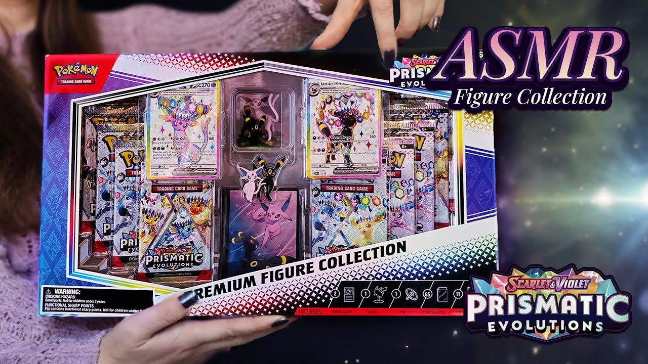 [ASMR] Prismatic Evolutions 💖 Figure Collection ✨ Whispered Pokémon Card Opening