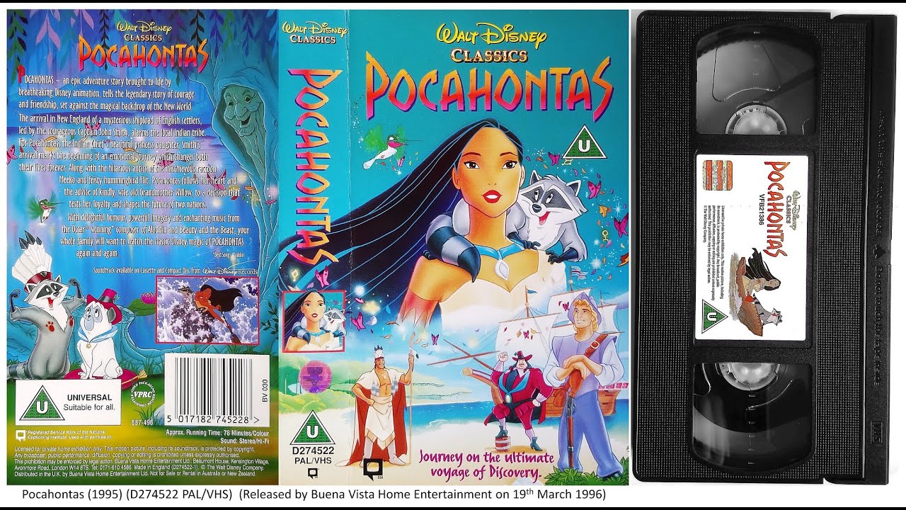 Pocahontas (1995) . 19th March 1996 - UK VHS