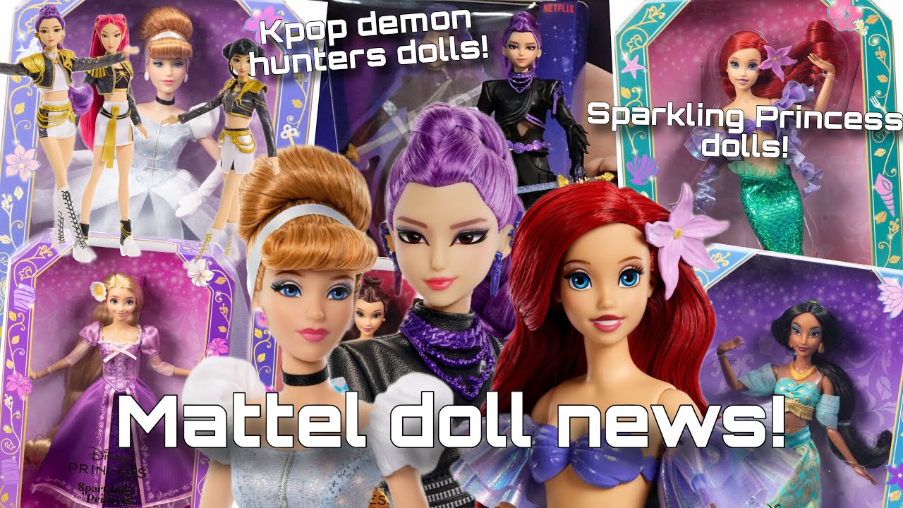 MATTEL DOLL NEWS! Disney Sparkling Princess series + Kpop Demon Hunters dolls! 