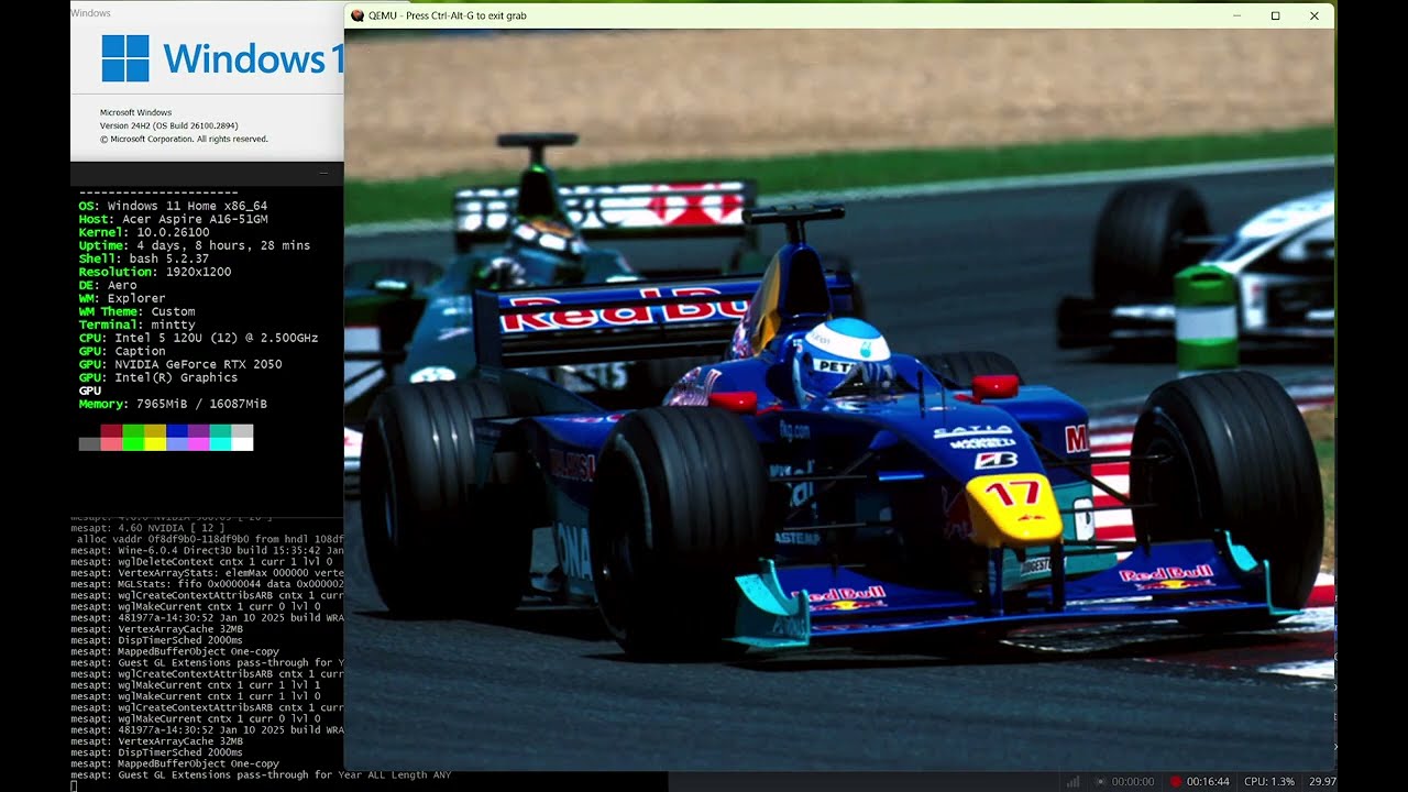 QEMU Grand Prix 3 Season 2000 (EAX) (2001) -- From Install to Race in 15 Mins