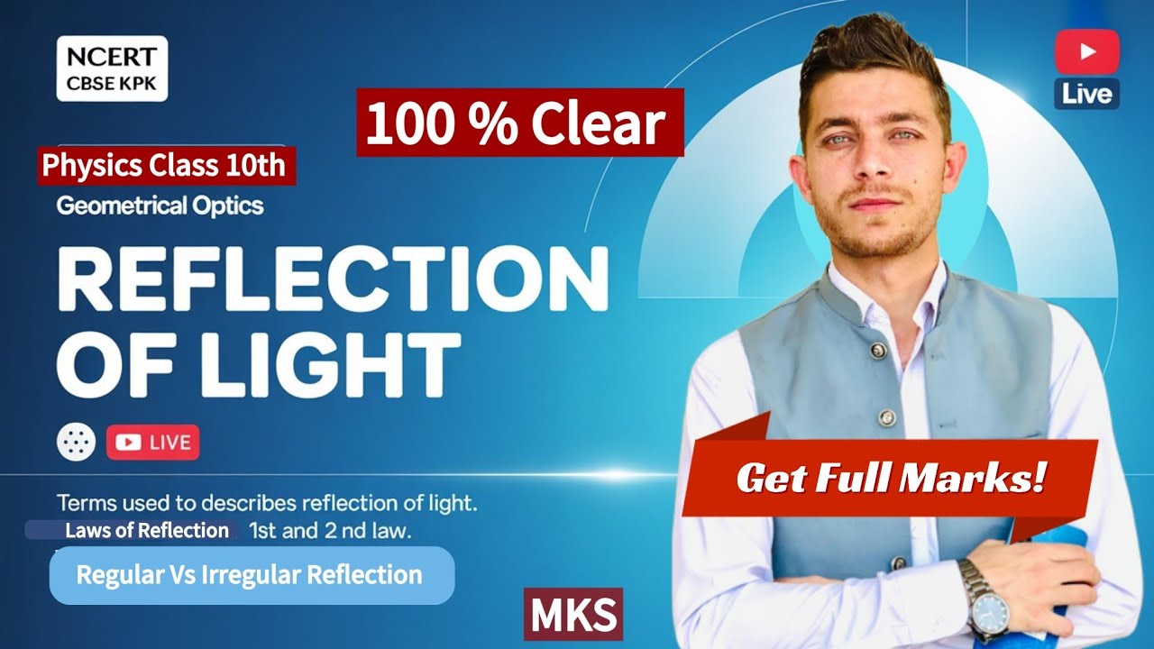 L:04| What is Reflection of light | Terms | Laws of reflection by Mashal Khan Safi physics class 10 