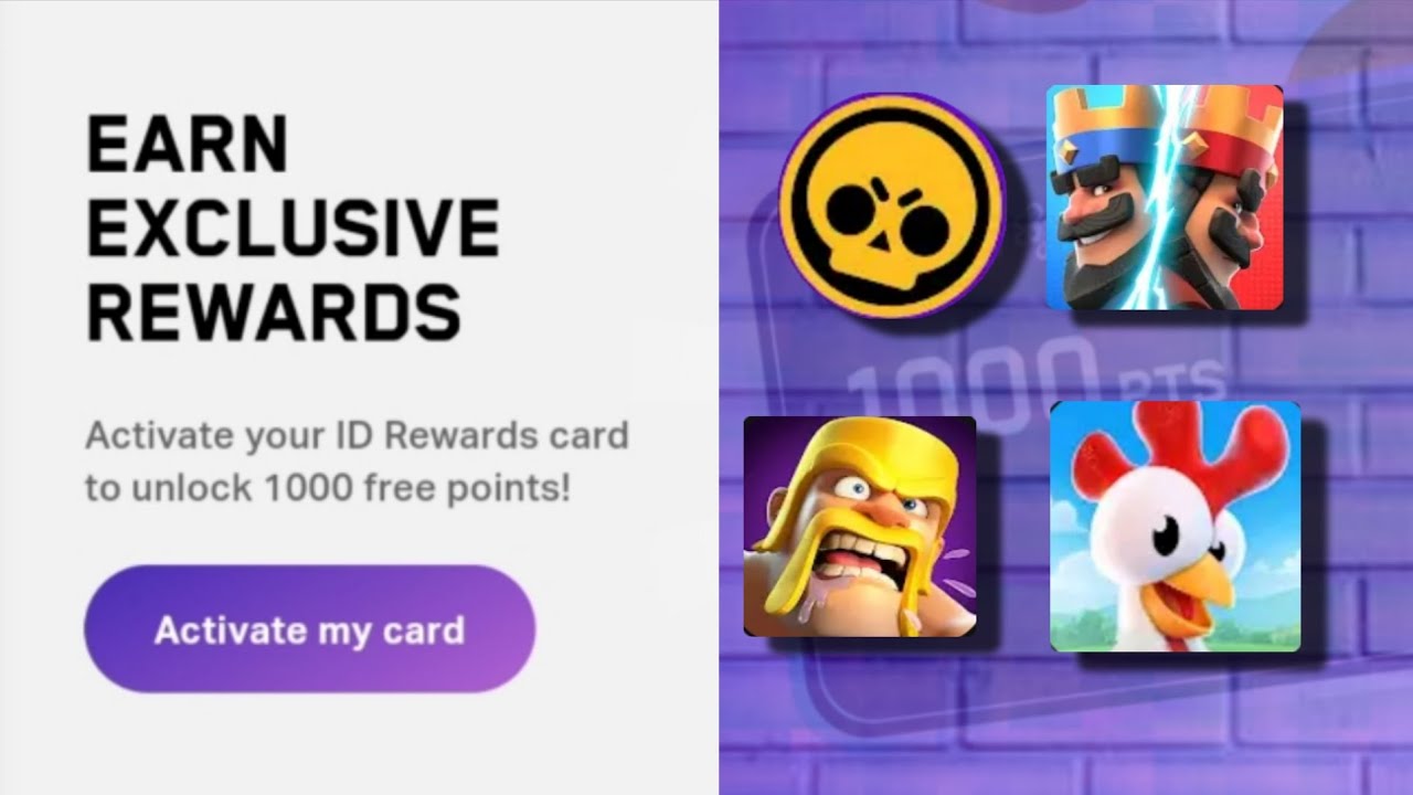 Activate SUPERCELL ID Rewards Card !