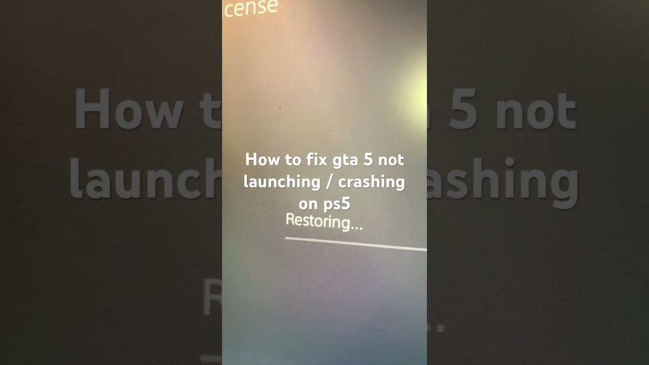 How to fix gta 5 not launching / crashing on ps5
