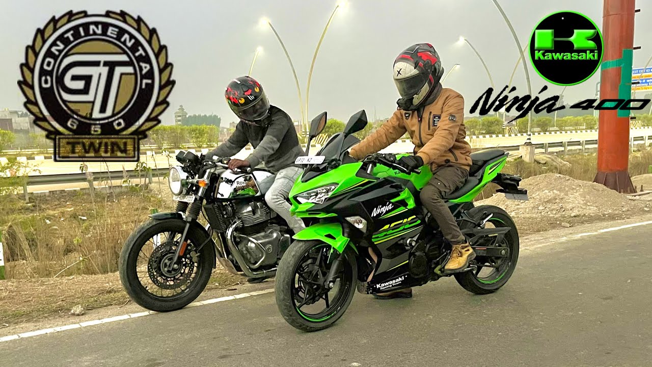 Kawasaki Ninja 400 vs Royal Enfield Continental GT 650 || Drag Race || yeh umeed toh nhi thi 😞
