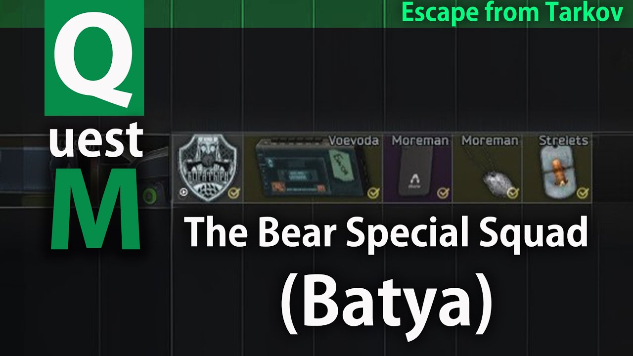 [Escape from #Tarkov]Traces Of The Bear Special Squad Batya