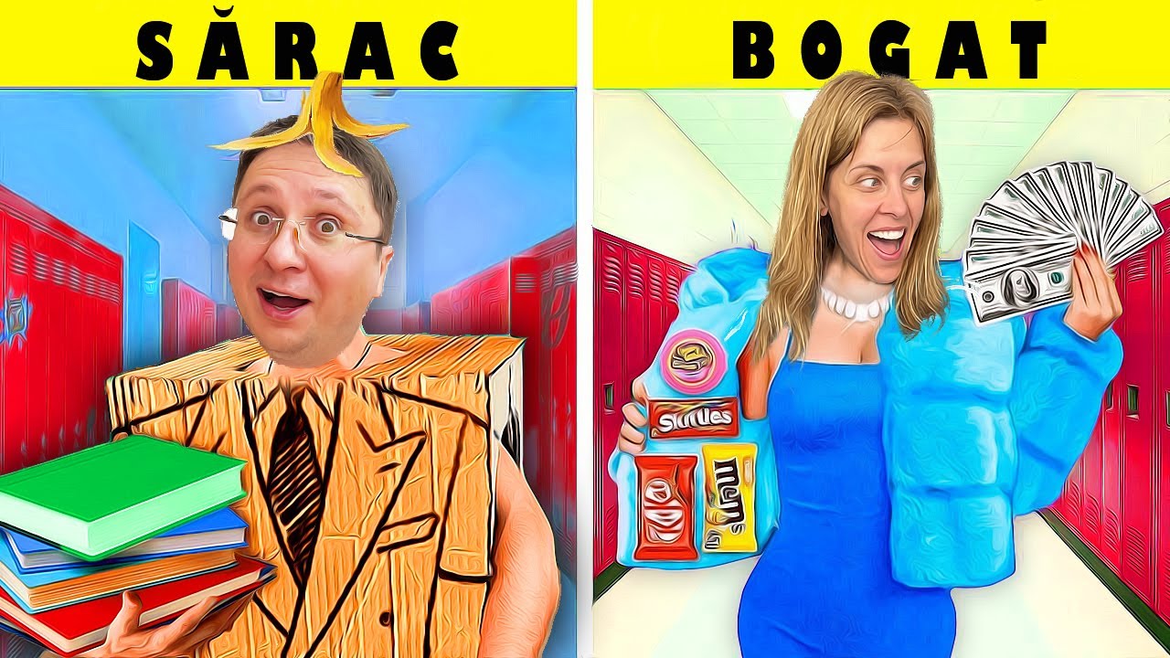 🪙 Elevul SĂRAC VS elevul BOGAT 💰 Sketch amuzant