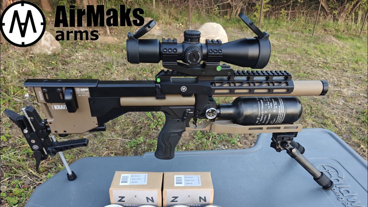 Wiatrówka AirMaks Arms Krait Pro test celności na 25m 