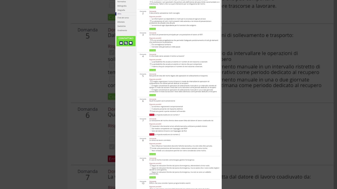 Test finale pcto spaggiari 2024 formazione specifica sulla sicurezza