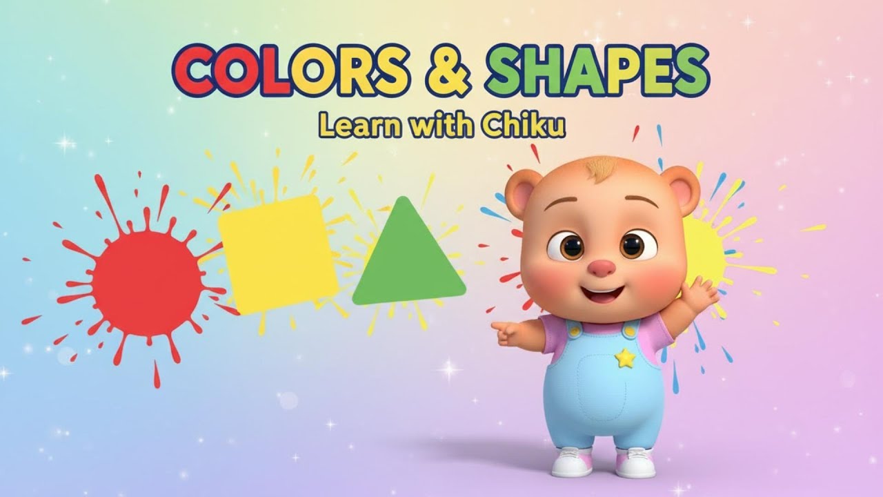 Colors & Shapes Song 🎨🔺 | Learn Colors and Shapes for Kids with Chiku 🧸🎶