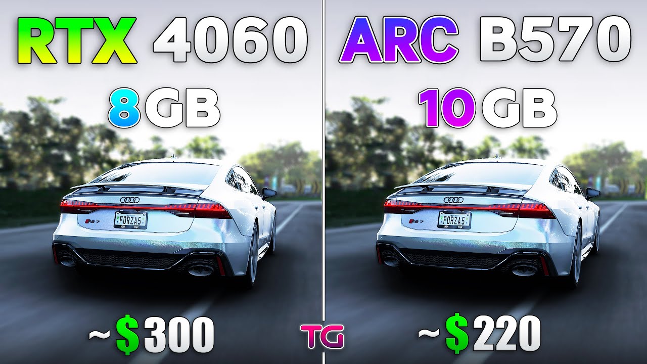 ARC B570 10GB vs RTX 4060 8GB - Test in 10 Games