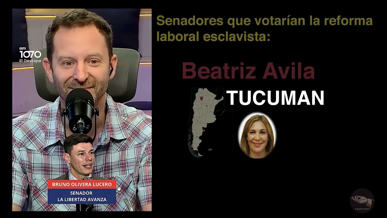 Quienes son los senadores que apoyan la reforma laboral esclavista de Milei.