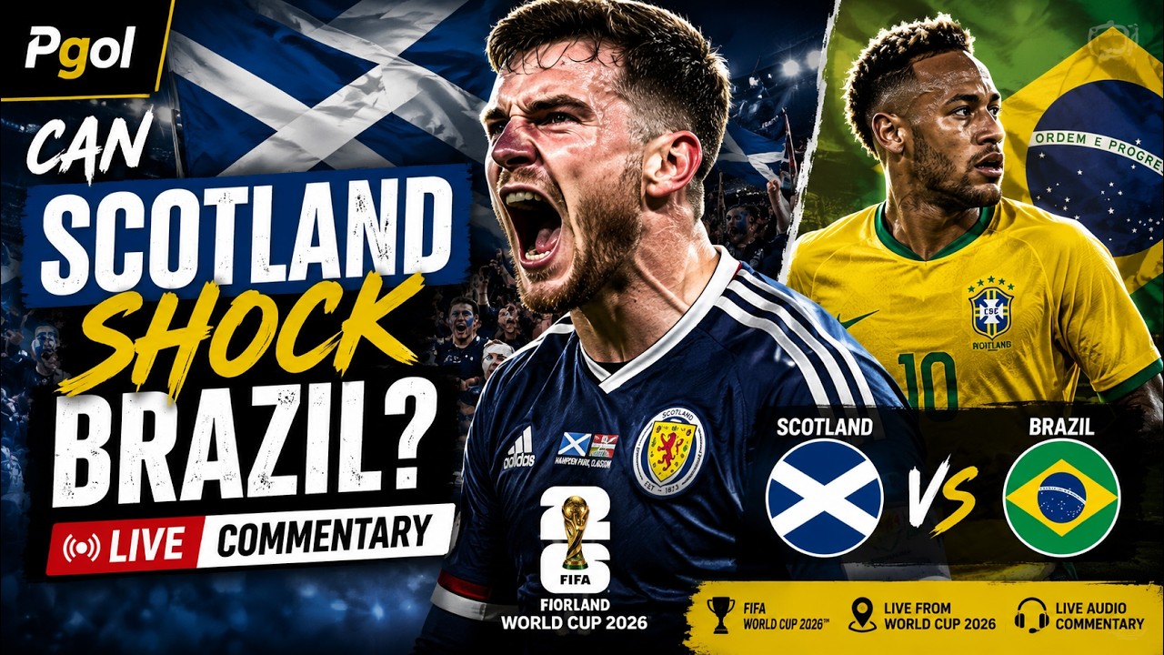 Scotland vs Brazil | LIVE COMMENTARY | World Cup 2026
