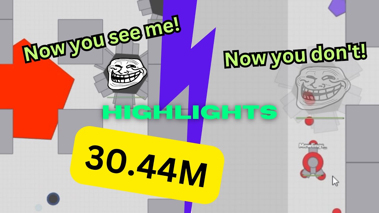 Epic High Score: 30.44m - Invisible Dreadnought, in Arras.io!!! HIGHLIGHTS! || KePiKgamer
