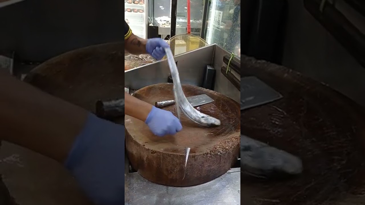Real Ribbon Fish Cutting Skills#shorts