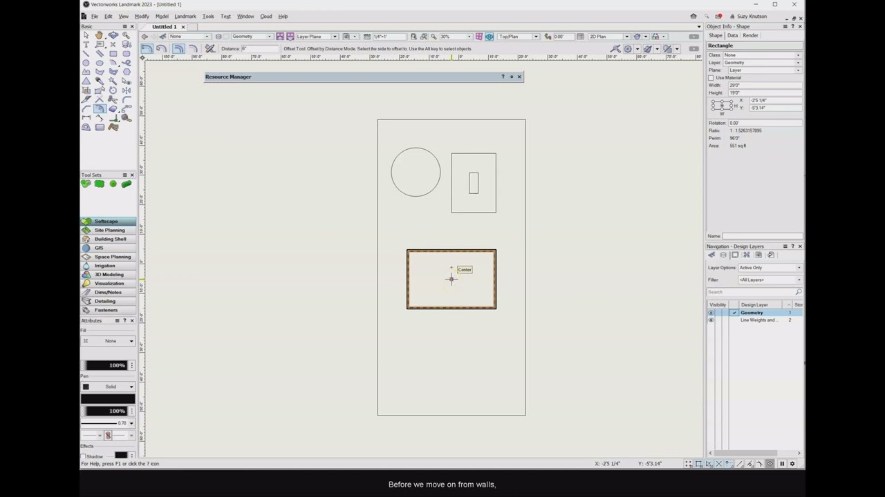 2.1b Attributes Palette - Line Weight - Vectorworks 2023