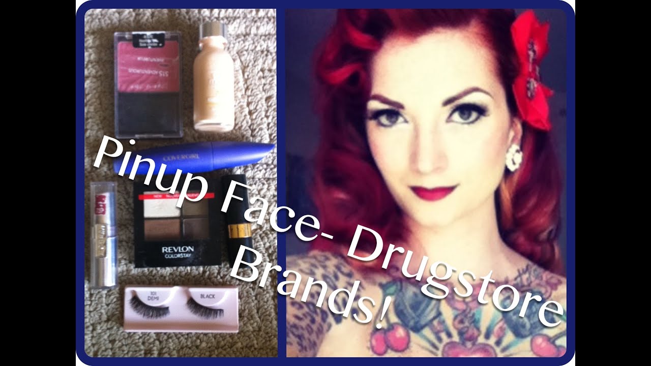 Drugstore vintage inexpensive pinup makeup tutorial by CHERRY DOLLFACE