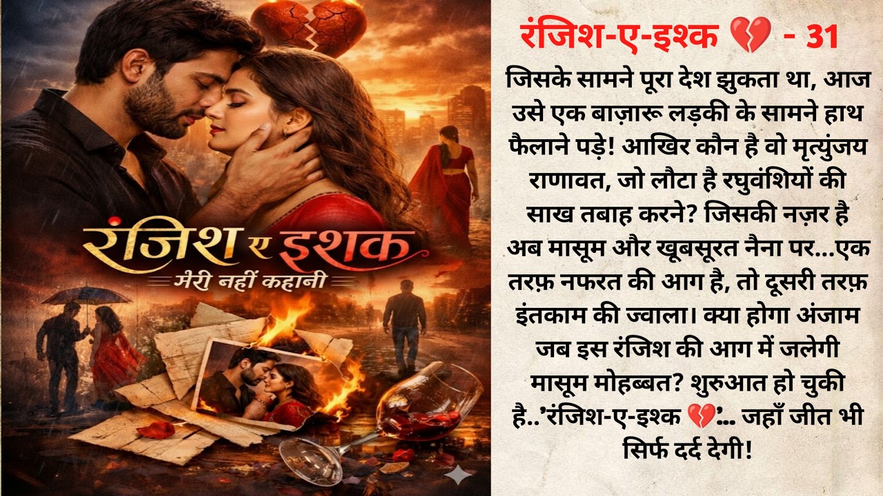 🔥रंजिश ए इश्क💔 भाग 31 I Bold & dark romantic novels I Bed Time StoryI Emotional love Story #pocketfm