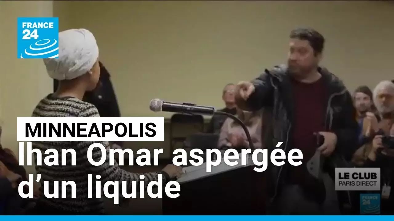 États-Unis : Ilhan Omar aspergée d’un liquide lors d’un discours à Minneapolis • FRANCE 24