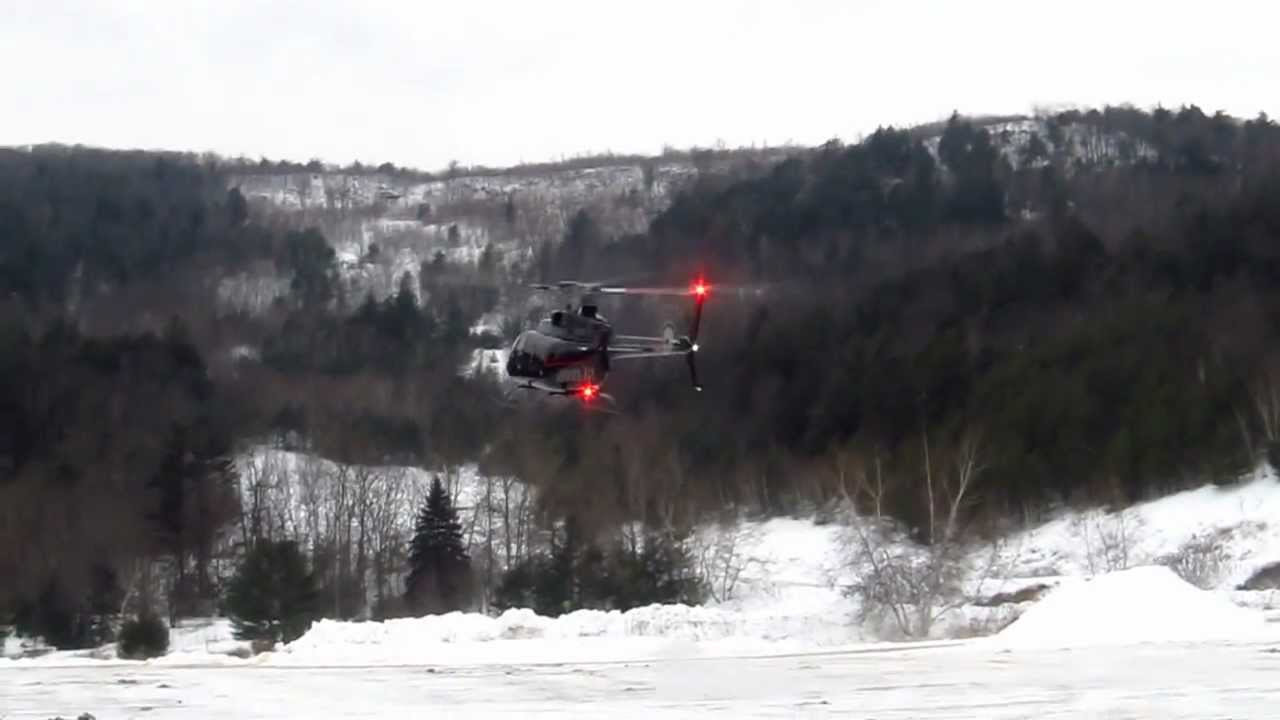 Bell 407 Landing at Gunstock Alpine Ridge