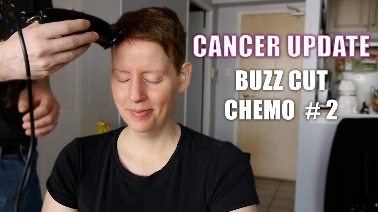Buzz Cutting my hair, Chemo Treatment #2, lots of crying || Cancer Update