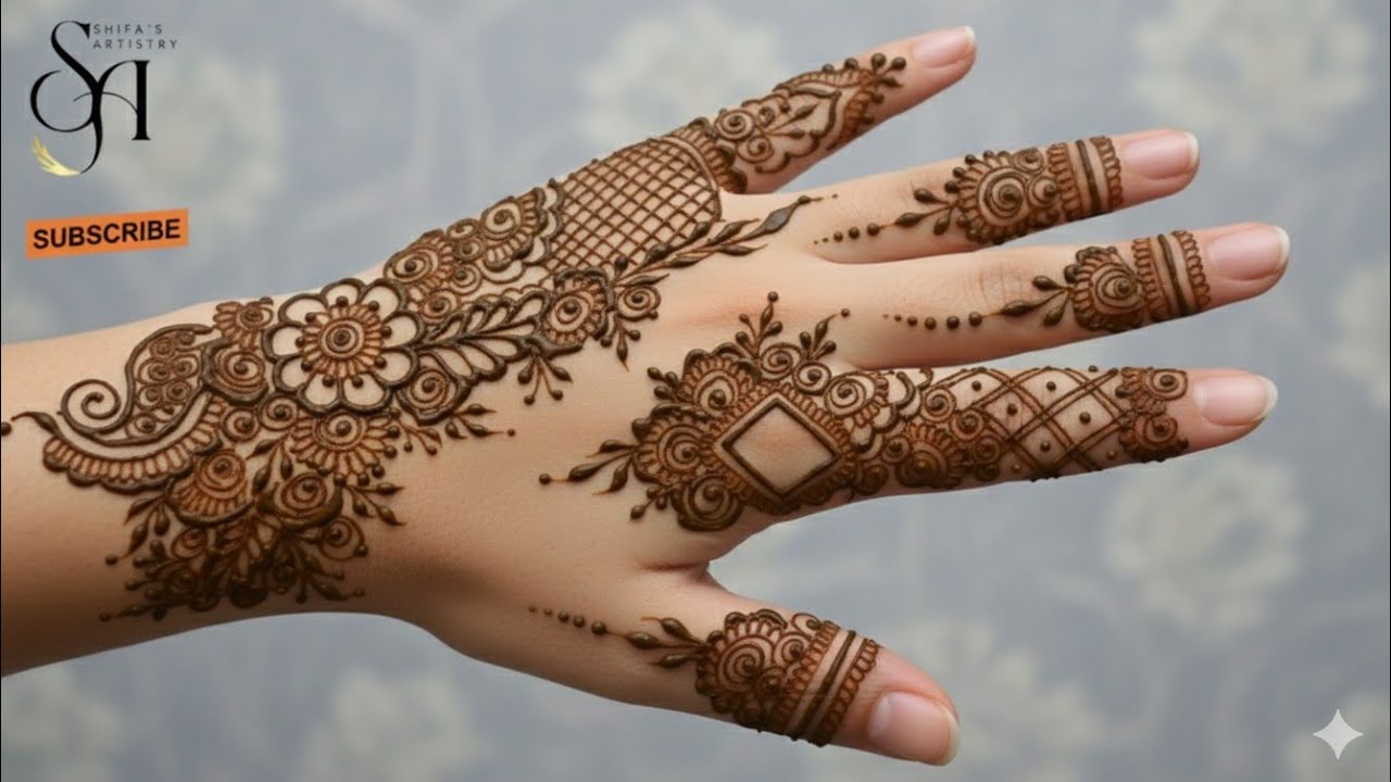 Beautiful Pakistani mehndi design|| front hand mehndi design 🌿✨🍀