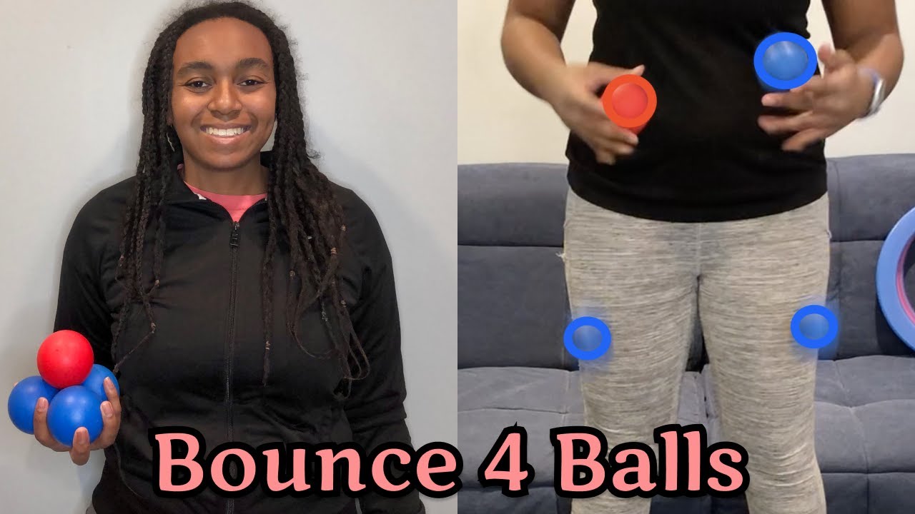 How to Bounce Juggle 4 Balls Crossing (aka 