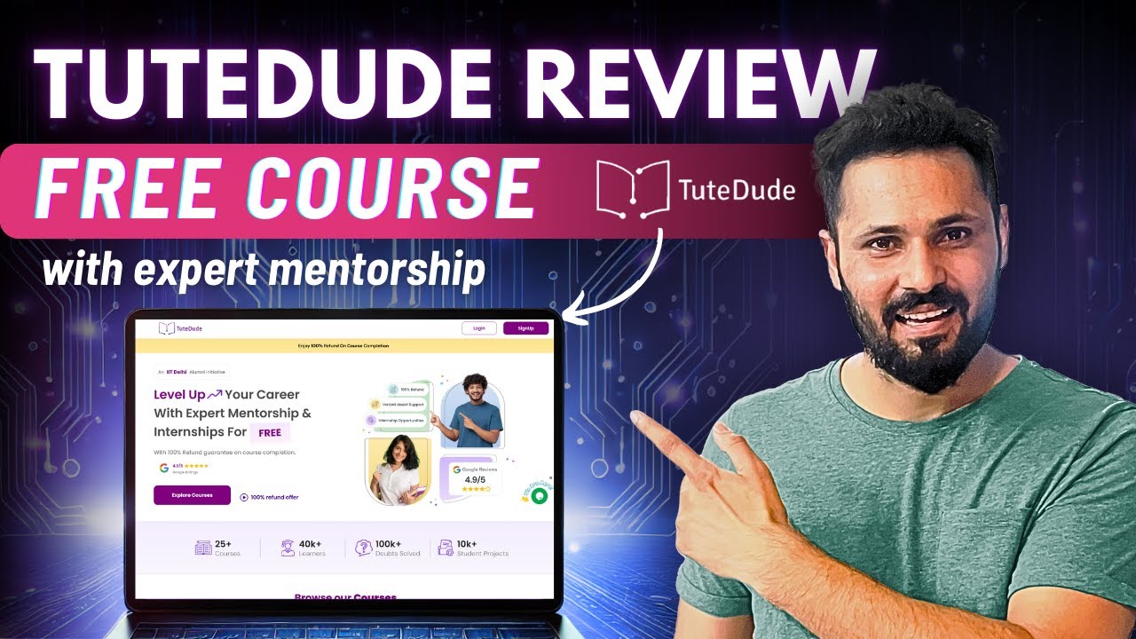 Free Premium Courses |  Tutedude Review 🔥 | Is It Worth It in 2025?