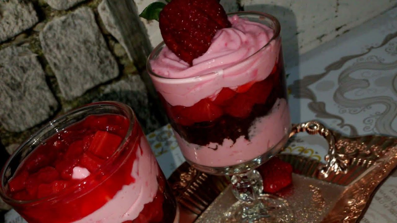 تحلية راقية و إقتصادية بذوق الفراولة 🍓Dessert à la fraise 