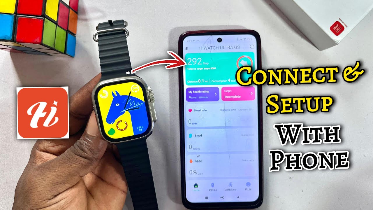 How To Connect HiWatch Ultra To Phone (Change Wallpaper, Call, WhatsApp, Dial)