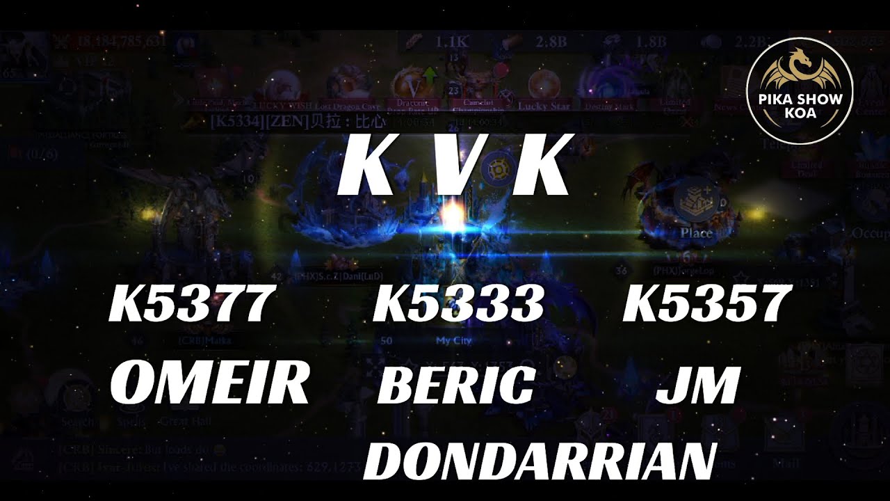 KVK / k5377- Omeir-k5333-Beric Dondarrian-k5357-JM / King of Avalon