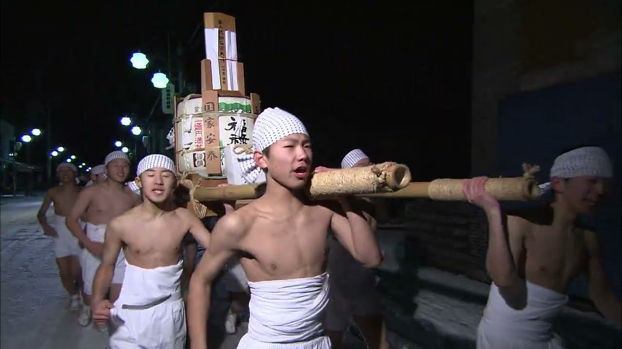 【秋田の年始行事】八郎潟町 一日市裸参り