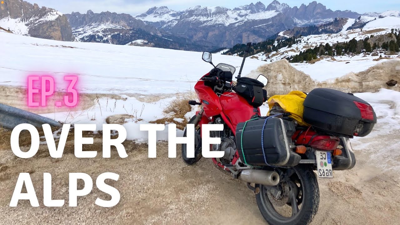 Crossing the Snowy Alps on my Motorcycle / Trip to Italy EP.3 (Yamaha XJ600)