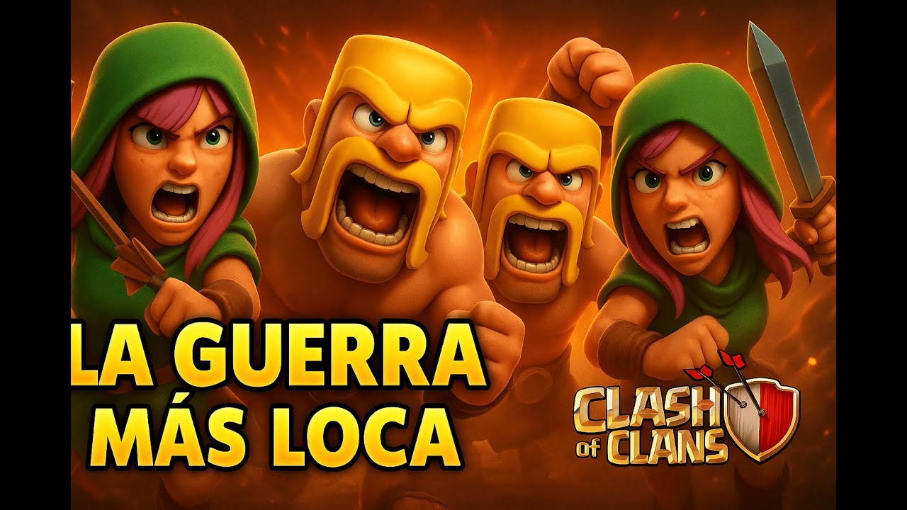 La GUERRA M&Aacute;S LOCA en Clash of Clans 😱 204 B&aacute;rbaros y Arqueras 🏹100 Duendes  Centinelas Aprendices 🚀