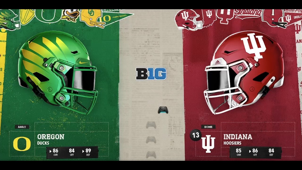 NCAA 26 Indiana rebuild 2035 week 11 Vs. Oregon