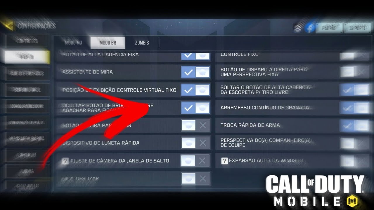 MINHA SENSIBILIDADE + CONFIG pro BATTLE ROYALE - COD: MOBILE
