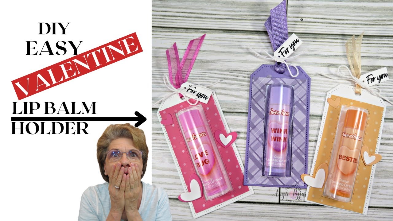 Adorable Valentine Diy Lip Balm Holder using Stampin'up a Easy Valentine Treat Holder Idea