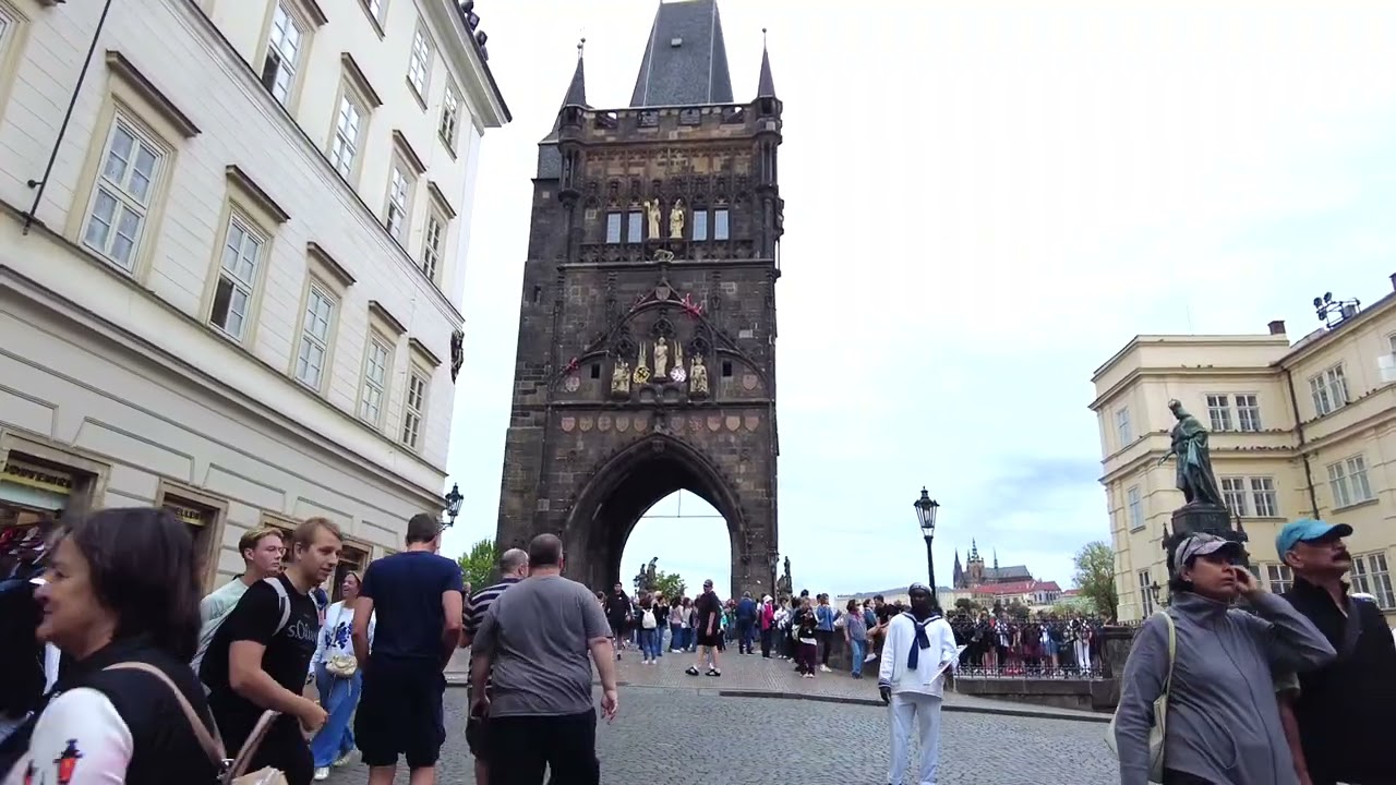Prague Old Square to Cathedral, via Charles Bridge  2023