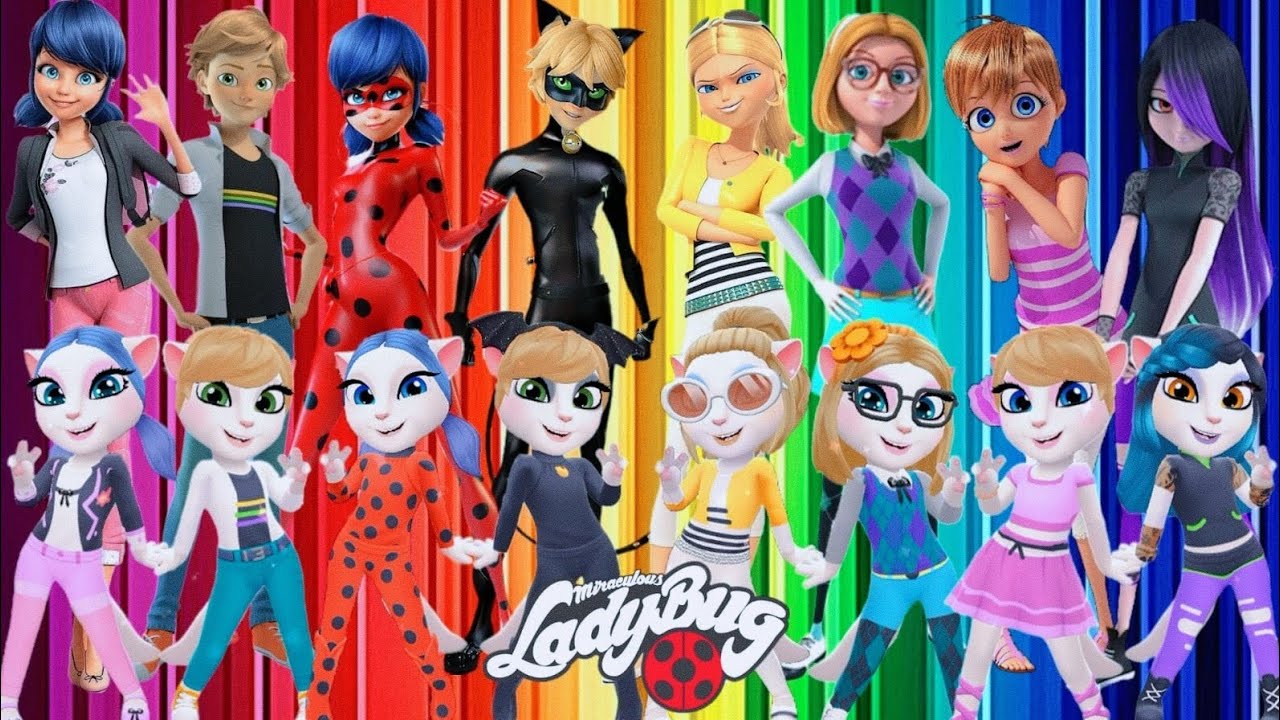 🌈 MIRACULOUS LADYBUG+ANGELA|🐞Marinette and Adrian+TrueFriends |New Update Cosplay