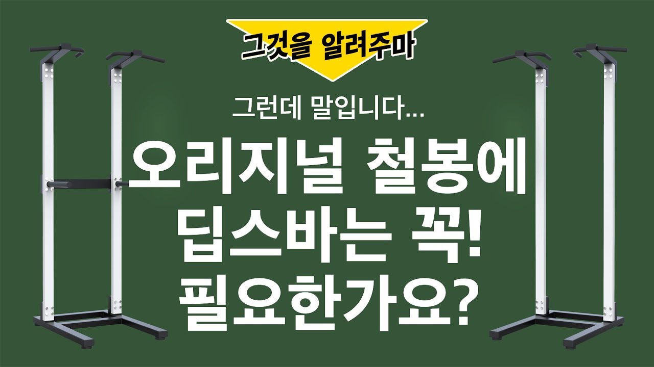 오리지널 철봉에 딥스바는 꼭! 필요한가요? - 건형철봉 │ 건강한형제들
