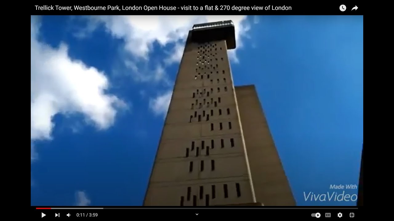Trellick Tower, Westbourne Park, London Open House - visit to a flat & 270 degree view of London