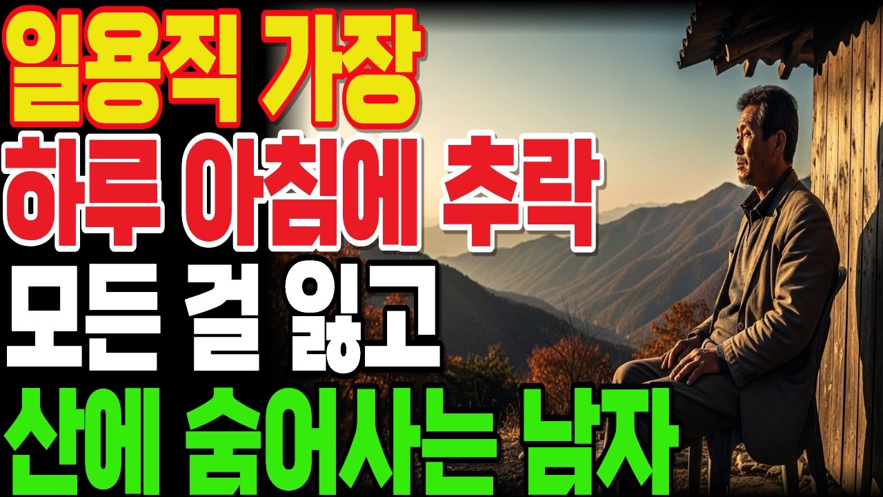 일용직 가장, 하루아침에 추락… 집도 가정도 잃고 산으로 도망간 60대 남자 이야기!