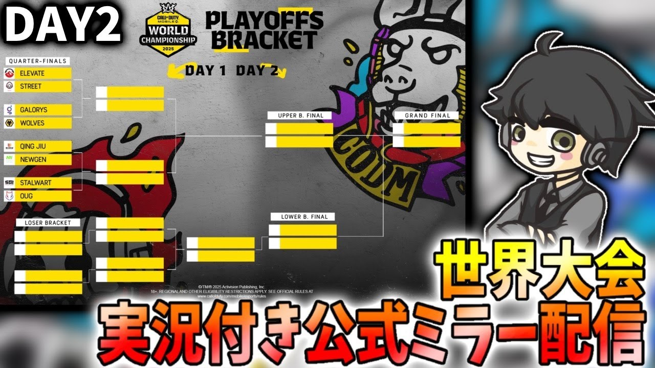 【CoD:M】World Championship 2025 実況付き公式ミラー配信 DAY2 -Elevate Puk vs Street Gaming- [実況:Hiroto]