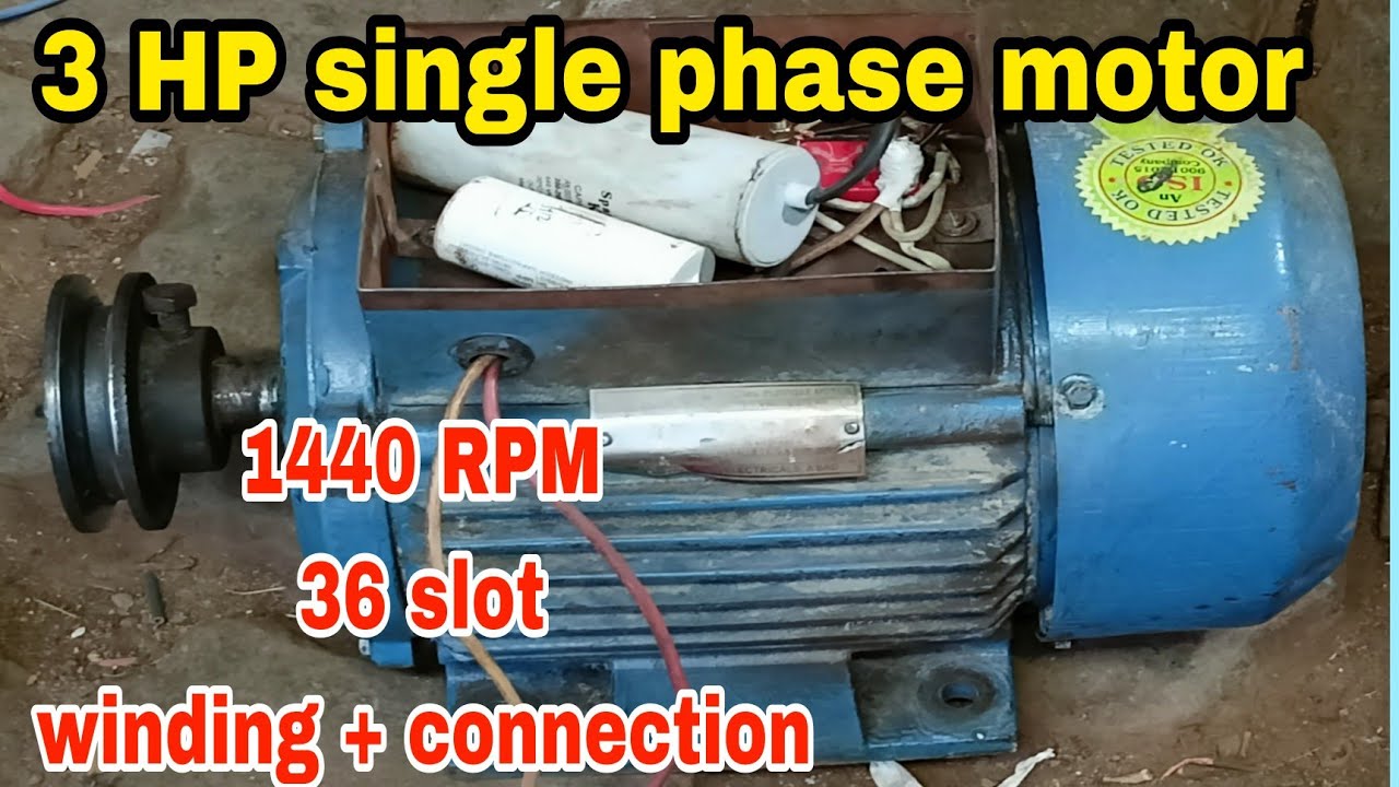3 HP single phase motor winding / 3 HP single phase induction motor winding data @technicalkafi