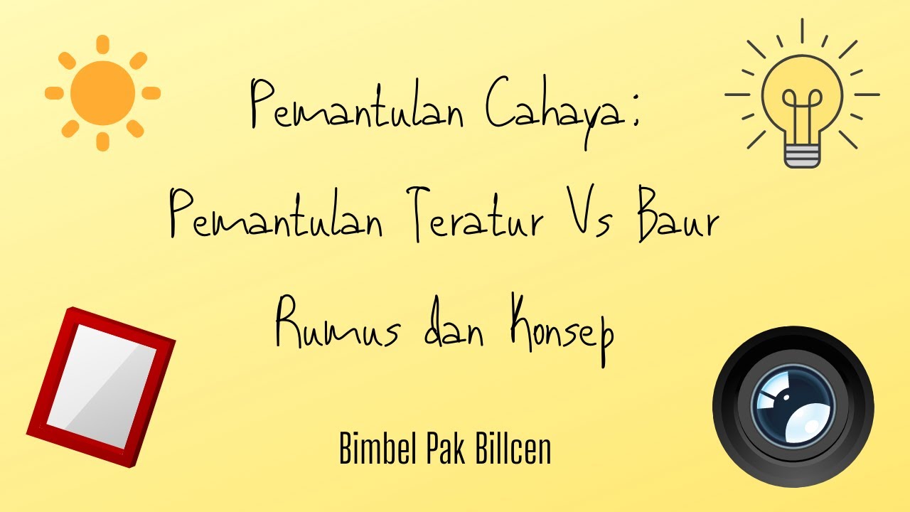 Pemantulan Cahaya   Pemantulan Teratur, Pemantulan Baur, dan Rumus Pemantulan Cahaya